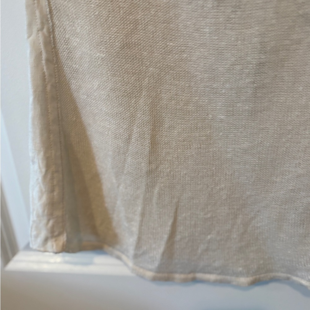 Nanette Lepore 100% Linen Embroidered Sleeveless Mixed Media Cottagecore Top - Picture 15 of 15